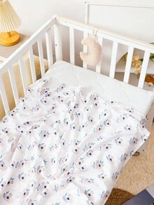 1PC Cute Breathable Soft Receiving Blanket, Muslin Swaddle Blankets For Newborn, Swaddle Wrap Burping Clothes, Essentials Infant Shower Items, Toddler Gift - Multicolor - View 12