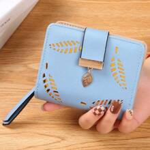 Women's Long Leaf Hollow-Out Wallet Large Capacity Coin Purse Multi-Functional Card Holder & Clutch Bag For Women Wallet Purse Wallet Long Wallet
