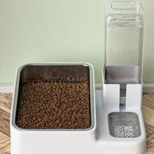 2 In 1 Automatic Food Feeder And Water Dispenser Gravity Design Auto Feeding | Cat Auto Dog Water Dispenser  For Small Medium Big Dog Pets Puppy Kittens