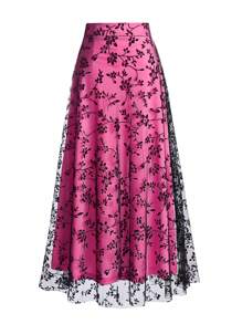 EARO 女士优雅通勤植绒网眼裙