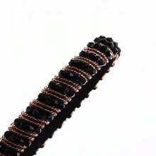 1KIT/2 Pieces Fashion Crystal Tiara And Colorful Hair Beads. - Prata E Preta - View 3