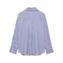 Tenue de remise des diplômes d'été DEEKA - chemisier rayé ample et décontracté à mélanger et à assortir & chemise en mousseline