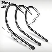 50 szt. antykorozyjnych haczyków wędkarskich do całorocznego jiggingu z unikalną główką hurtowo 2#/4#/6#/8#/10#/12#/14#/16# - Jasnoszary - Zobacz 19