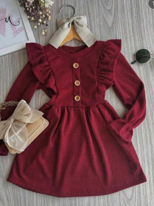 Vestido Infantil Para Meninas Moda Inverno Vestido Festas Kids