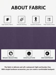 男士多隔层尼龙字母印花背包，可装15.6英寸笔记本电脑，多口袋轻便书包，大容量旅行包，便捷通勤日用背包，多功能背包，适合学生、中小学生、商务旅行、旅游、日常通勤、户外运动、节日及生日礼物 - 紫色 - 查看 6