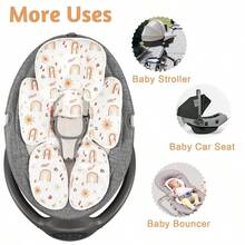 TANOFAR Infant Car Seat Head Support, Soft Baby Carseat Head &Amp; Body Support, Rainbow Baby Car Seat Insert Cushion For Newborn Boys - Rainbow - View 5