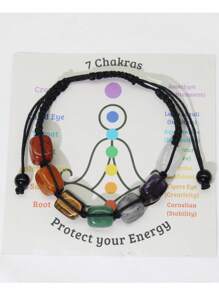 Set de 15 piezas de piedras de cristal de chakra naturales, incluye piedras naturales enrolladas y piedras trituradas, adecuado para hacer pulseras de meditación y manualidades de regalo