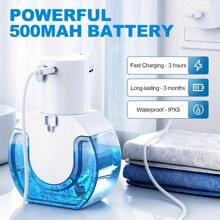 RAF 1 Peça Dispensador de Sabonete Líquido Automático Sem Toque Montado na Parede do Banheiro, Dispensador de Espuma de Sabão Elétrico Recarregável com Sensor de Movimento para Lavar as Mãos, Dispensador de Sabonete Líquido/Espuma Montado na Parede