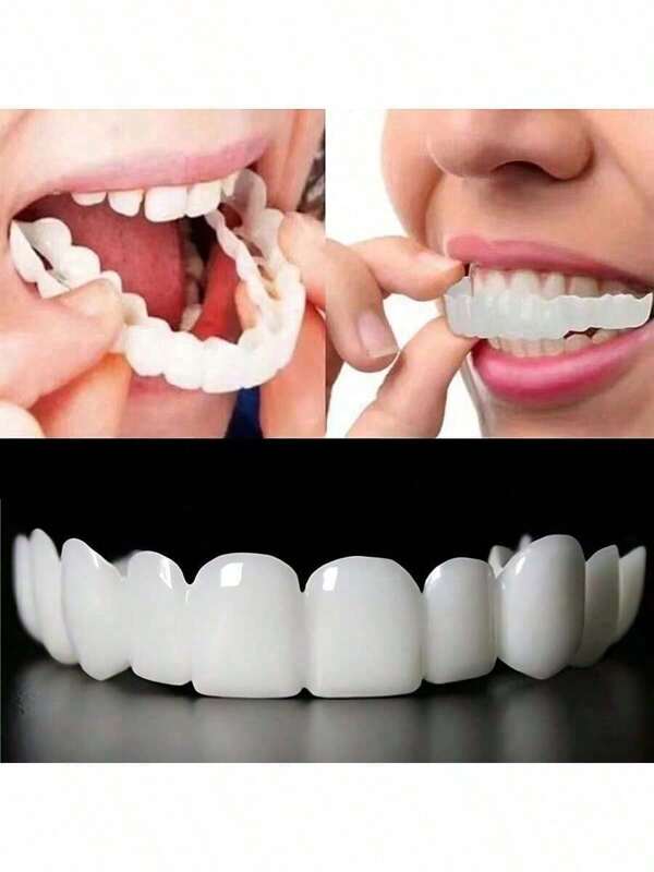 1 peça de facetas dentárias Smile, cobertura cosmética instantânea para dentes superiores e inferiores, unissex versátil para uso diário