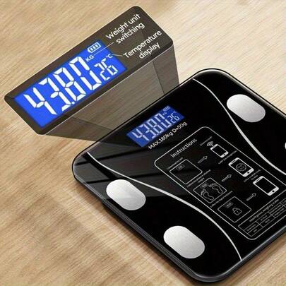Smart Body Fat Scale Wireless LED Digital Bathroom Weight Scale Body Composition Analyzer Testing Scale