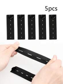 1个/5个牛仔裤纽扣延长器，包含黑色孕妇裤纽扣延长器，适用于男女牛仔裤、裙子、连衣裙、裤子