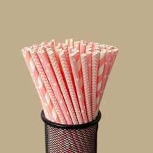 100 rosa Einweg-Papierstrohhalme für Haus, Saft, Milch, Tee, geeignet für Partyzubehör, Geburtstage, Hochzeiten, Verlobungs-/Babypartys, Weihnachtsdekorationen und Feierlichkeiten, Schulbedarf