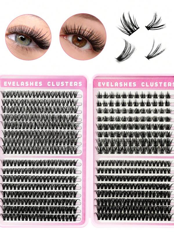 Four Styles Of False Eyelash Set Free Combination Of Natural/Dense DIY Eye Makeup Artifact Professional Large-Capacity Pack