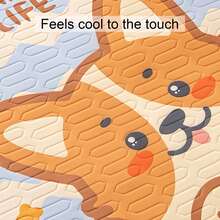 2pcs/Set Baby Summer Cooling Latex Bedding Set, Breathable Latex Mattress Pad + Pillow Case, Toddler Cooling Mat, Cute Cartoon Print Pattern, Children's Bedroom, Holiday/Birthday Gift