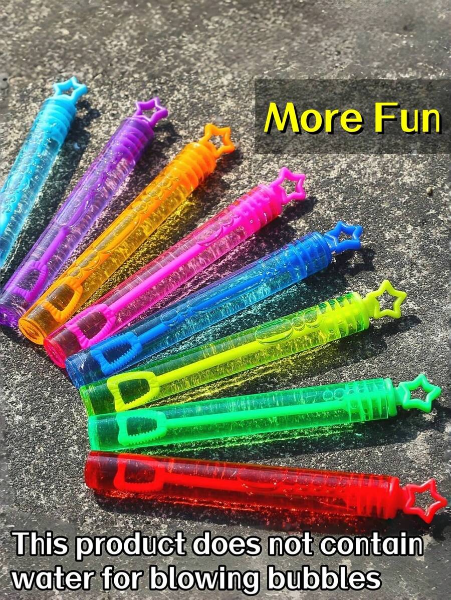 24/36pcs Bubble Wands (Bubble Liquid Not Included), Mini Unbreakable Bubble Wands, Random Color, Holiday/Wedding Gift