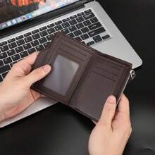 Men's Minimalist Solid Color Wallet & Card Holder With Multiple Card Slots For Men Wallet Mini Wallet Purse Wallet Card Wallet School Supplies