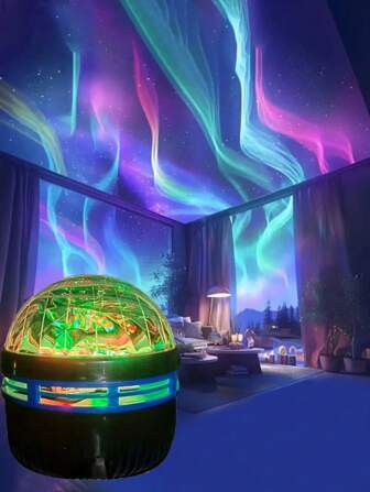 [Aurora Starry Sky Projector] 7 Galaxy Aurora LED Starry Sky Projector With Remote Control - USB Powered Night Lights, Suitable For Bedroom, Camping, Wedding, And Home Decor - Perfect Gift