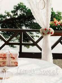 3个“爱是甜蜜的”优雅标牌 - 非常适合婚礼甜品桌和装饰，独立字母设计，桌面展示，经典风格，英文，婚礼装饰标牌 - 彩色 - 查看 4