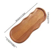1pc Asymmetrical Rosewood Tray, Wooden Tray For Home Use, Tea Tray, Cup Tray, Breakfast Tray, Can Hold Pastries, Breads, Snacks, Desserts, Also Suitable For Commercial Serving Tray