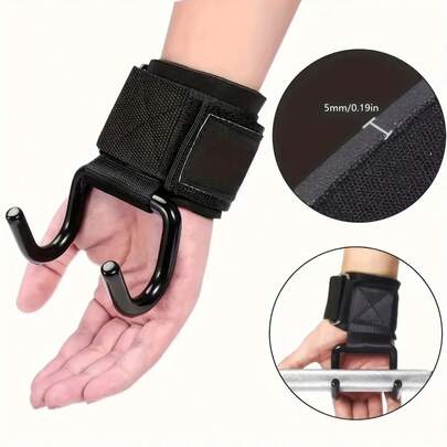 2 piezas Barra de agarre de elevación, estilo de muñequera de ayuda para estiramiento, adecuado para asistencia de levantamiento de mancuernas y barra
