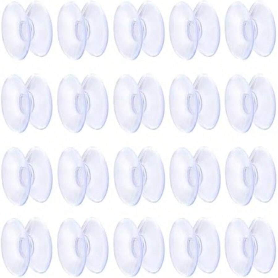 20 piezas de ventosas transparentes de PVC de doble cara, de 2 cm, adecuadas para mesas de vidrio y espejos, de vuelta al colegio - Multicolor - Ver 1
