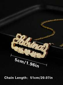 1PC High-End Premium Stainless Steel Gold Plated Double Layer Personalized Necklace, Suitable For Father's Day, Mother's Day, Valentine's Day, Birthday, Anniversary, Graduation, Christmas, Elegant Gift For Friends And Family