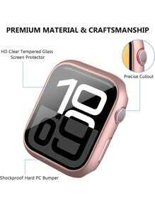 Estuche protector de 10 piezas de PC + Vidrio Templado de marco completo, resistente a golpes y con diseño elegante, compatible con 38/40/41/42/44/45/46/49mm, compatible con Ultra/SE/Series 10/9/8/7/6/5/4/3/2/1, accesorio de reloj inteligente