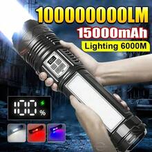 1000000LM Most Powerful LED Flashlight Rechargeable Type-C Flashlight Long Range 6000M Tactical Torch Light For Fishing Hunting - 1500W - A - View 1