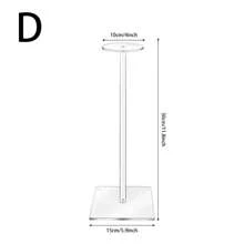 Perchero transparente elegante de acrílico para sombreros con correa de piel sintética negra - Perfecto para sombreros tipo fedora, pelucas y accesorios de cabello | Diseño independiente para decoración de dormitorio, centro comercial y peluquería, decoración de cabello