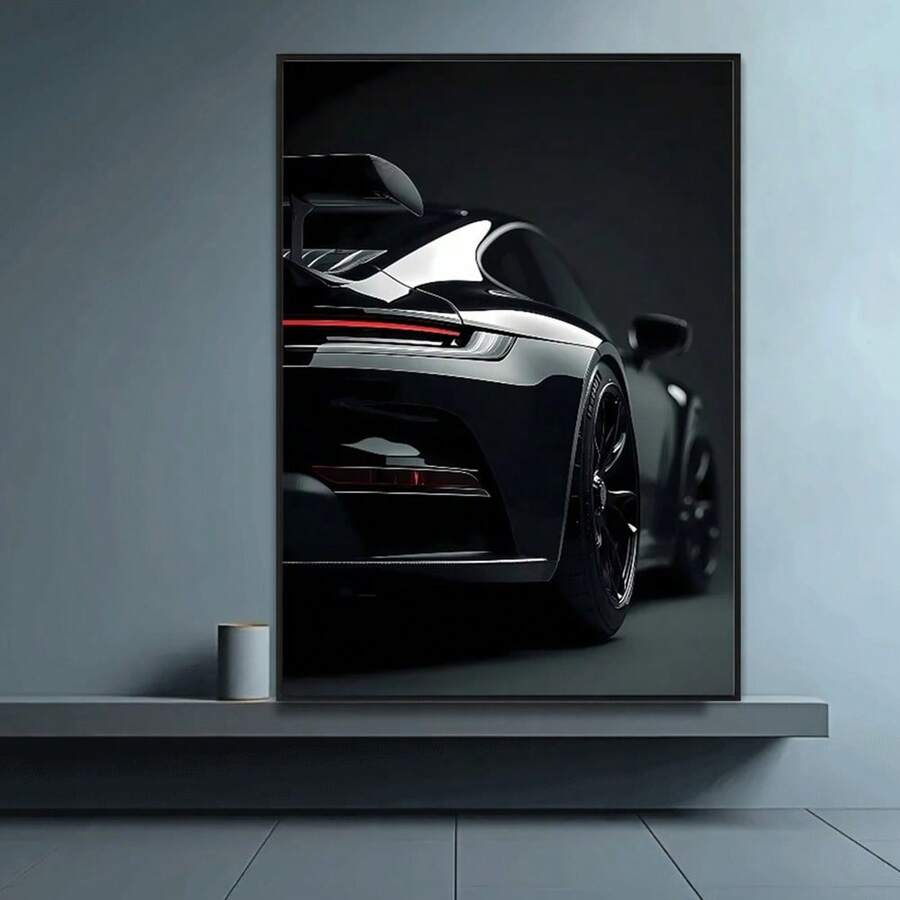 1pc Black & White Vintage Car Poster, High-Quality Image, Elegant Wall Art, Modern Decor Style, Retro Canvas Painting, Creative Poster, Suitable For Living Room And Bedroom Decor, Perfect Gift For Holidays, Also Fits Home And Office Corridors. - Multicolor - View 1