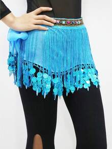 1PC New Belly Dance With Tassel Dance Scarf Strap Belly Dance Waist Chain Hip Scarf - Multicolor - View 10