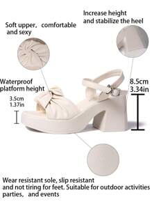 2025 Lightweight Thick-Soled Wrinkled Fashion High Heel Sandals, Mesh Surface Soft Material, Lightweight Fashionable High Heel Platform Sandals, All Seasons Spring/Summer/Autumn/Winter New Style Plus Size Women High Heel Sandals, Comfortable Beautiful Sexy Low Price Women Sandals, High Heel Sandals, Wedge Sandals, Casual Sandals, Athletic Sandals