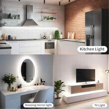 5V USB LED 霓虹灯带 霓虹灯绳 柔性防水霓虹 LED 灯带 适用于室内外卧室电视背光柜等/白色 - 白色 - 查看 4