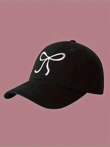 可调节女士棒球帽，刺绣设计，轻便防晒，休闲棒球帽，适合户外活动 - 彩色 - 查看 9