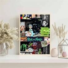 Warner Bros 1PC Movie Rick And Morty Movie Sticky Posters DIY Room Bar Cafe Aesthetic Art Wall Painting Wall Bedroom Superman Room Decor Gift Canvas Painting Picture Print Hanging Scroll Decor Wallpaper Poster Wall Art Painting Study Nordic Home Decor House Bar Room Wall Decor Movie Figures Home Decoration Painting Wall Art Bedroom Cartoons Decor Wallpaper Wall Bedroom Decoration - Frameless