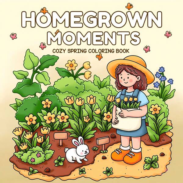 HOMEGROWN MOMENTS: Coloring Book For Adults Featuring Cute Cozy Daily Activities For Relaxation (Cozy Spaces Coloring),Back To School,School Supplies