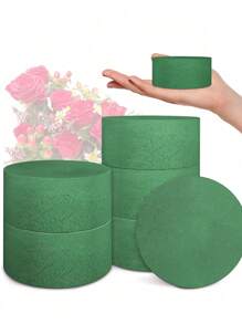 3/5/10 Stücke Blumen-Schaumstoffkreis, Blumen und künstliche Blumen Schaumstoffkreis, grüner trocken und nass Blumen Schaumstoff, verwendet für Blumen und künstliche Blumen Layout DIY Prozess, Hochzeitsdekoration, Gartenprojekt, Tischmitte Dekoration