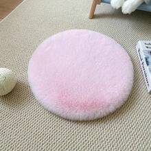 蓬松毛绒圆形纯色可爱装饰垫，柔软舒适的小垫子，适用于凳子、宠物垫等。椅子办公椅椅垫座垫家居装饰返校房间装饰学校用品椅枕靠垫游戏椅 - 彩色 - 查看 8