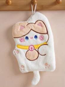 3 piezas/1 pieza Toalla de mano decorativa de gato lindo y súper absorbente, toalla colgante para baño y cocina, toalla personalizada fácil de limpiar y absorbente para decoración del hogar y el baño, decoración de otoño, de vuelta a la escuela
