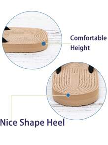 Women's Spring And Summer Seasons American Retro Fashion Simple Casual Lightweight And Comfortable Suitable For Matching Dresses To The Beach Vacation Bar KTV To Participate In The Party Black Khaki Girls Flat Sandals Summer Shoes Beach Shoes,Middle East Roman Holiday Youth Female College Students Sweet Cute Comfortable Open-Toe Breathable Black Khaki Round Toe Women's Slippers Flip-Flops