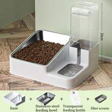 2 In 1 Automatic Food Feeder And Water Dispenser Gravity Design Auto Feeding | Cat Auto Dog Water Dispenser  For Small Medium Big Dog Pets Puppy Kittens