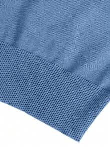 Men's Solid Color Long Sleeve Casual Versatile Crew Neck Sweater, For Fall Winter