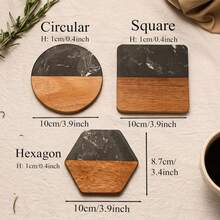 1PC Personalized Family Names Coaster, Custom Marble Wooden Coaster, Wedding Favors Bulk Engraved Coasters, Engagement/Wedding/Housewarming Gift