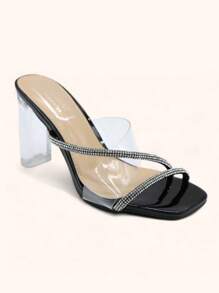 Fashionable Transparent Strap Sandals With Sequins Stylish Sandals Summer Sandals For Women