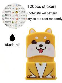 1 Stück schwarze süße Cartoon-Namens-Stempel aus wasserfestem Kunststoff für Kleidung, personalisiert für Studenten und Geschäftsnutzung, individueller Namens-Stempel für Kleidung, handschriftliche Unterschrift-Stempel, Siegel, kompakt, bügelfrei, individuell, einzigartiges ideales Geschenk für sie, Schüler, Arbeiter zu Jahrestagen, Geburtstagen, Zuhause, Schule, Urlaubsstimmung, Schüler der Sekundarstufe I und II, Studenten, Erstsemester, Zweitsemester