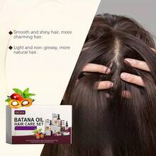 EELHOE Batana Oil Hair Care Gift Set (4-Piece/8-Piece) - Complete Hair Maintenance With Shampoo, Conditioner, Hair Mask & Scalp Oil, Nourishing Formula For All Hair Types, The Best Gift - Birthday/Halloween/Christmas - 棕色 - 查看 6