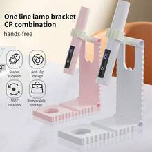 可充电手持式UV美甲灯，带支架，迷你便携式无线美甲灯，带液晶显示屏，可固化凝胶指甲油 - 彩色 - 查看 2