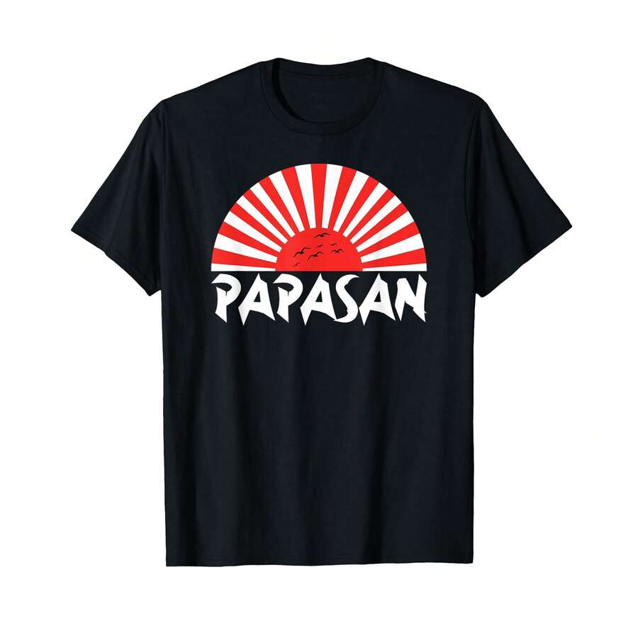 Papasan Japanese Elder Father Dad Papa Father'S Day T-Shirt# TR Gifts For Her - 黑色 - 查看 1