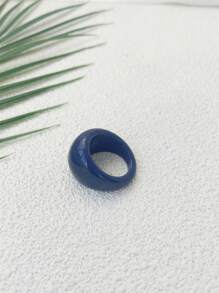 1pc Retro Minimalist Resin Ring, Fashion & High-Quality, Suitable For Daily Wear