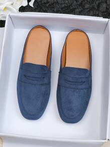 Women's 2025 Spring/Summer New Slip-On Slippers, Flat Soft Bottom Fashion Mule Shoes, Plus Size 41-43